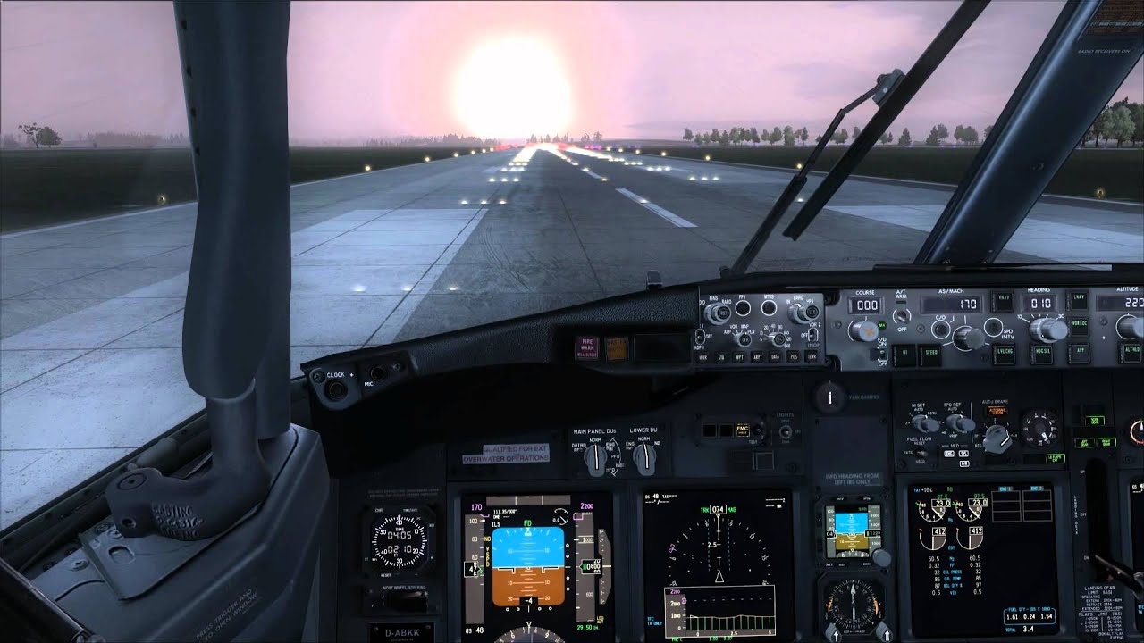 FS2Crew and PMDG 737-800 NGX Landing at Krakow Balice HD1080 Video