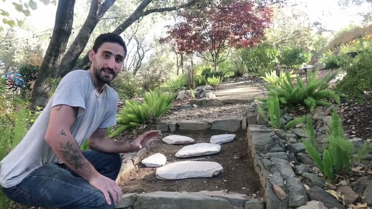 Como hacer sendero con piedras! Camino, jardín de piedras ! Cómo colocar