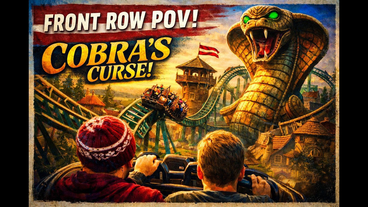 Front Row POV: Busch Gardens - Cobra's Curse rollercoaster