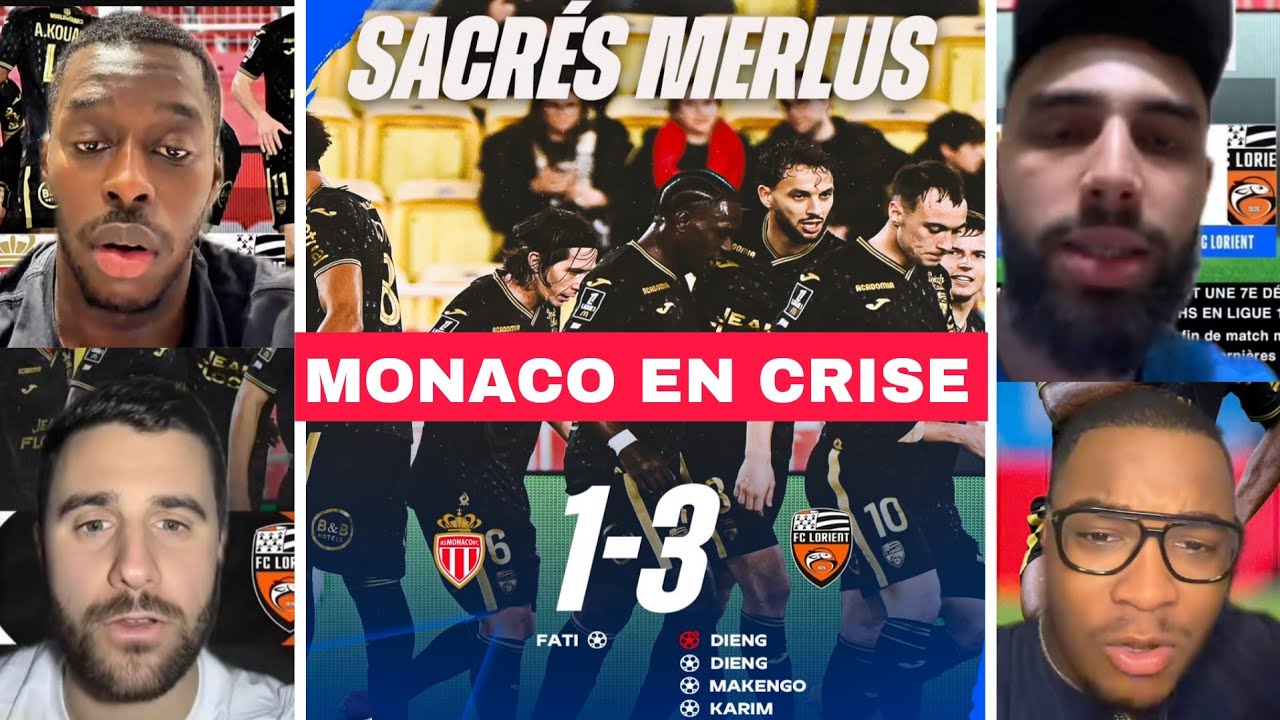 🚨 MONACO EN CRISE 😱 LORIENT BAT L’ASM (3-1)  À LOUIS II, DERMANE ET DIENG BUTEURS ⚽️✅️