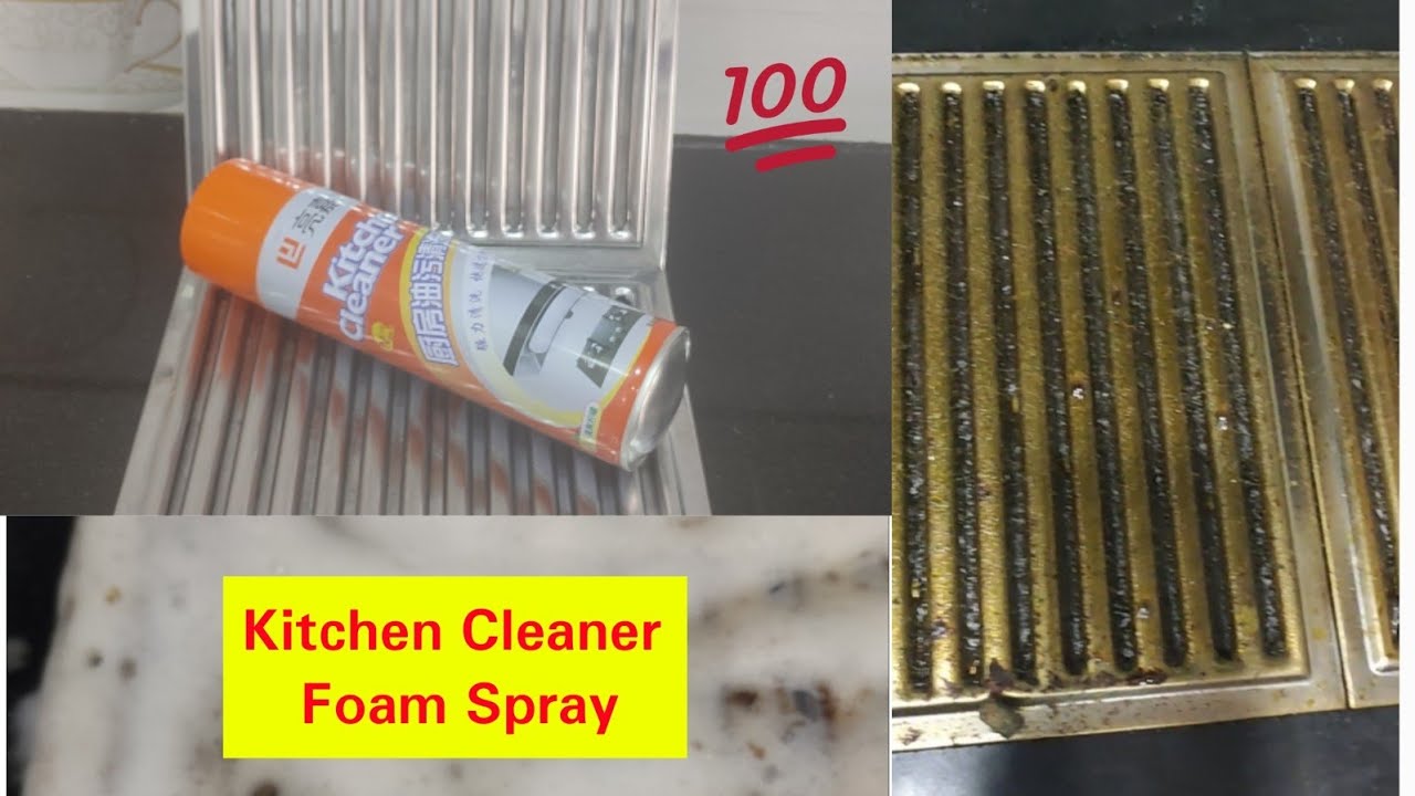Powerful Kitchen Oil Stain Cleaner  Kitchen Cleaner Foam Cleaning Spray #kitchencleaner #ytshorts
