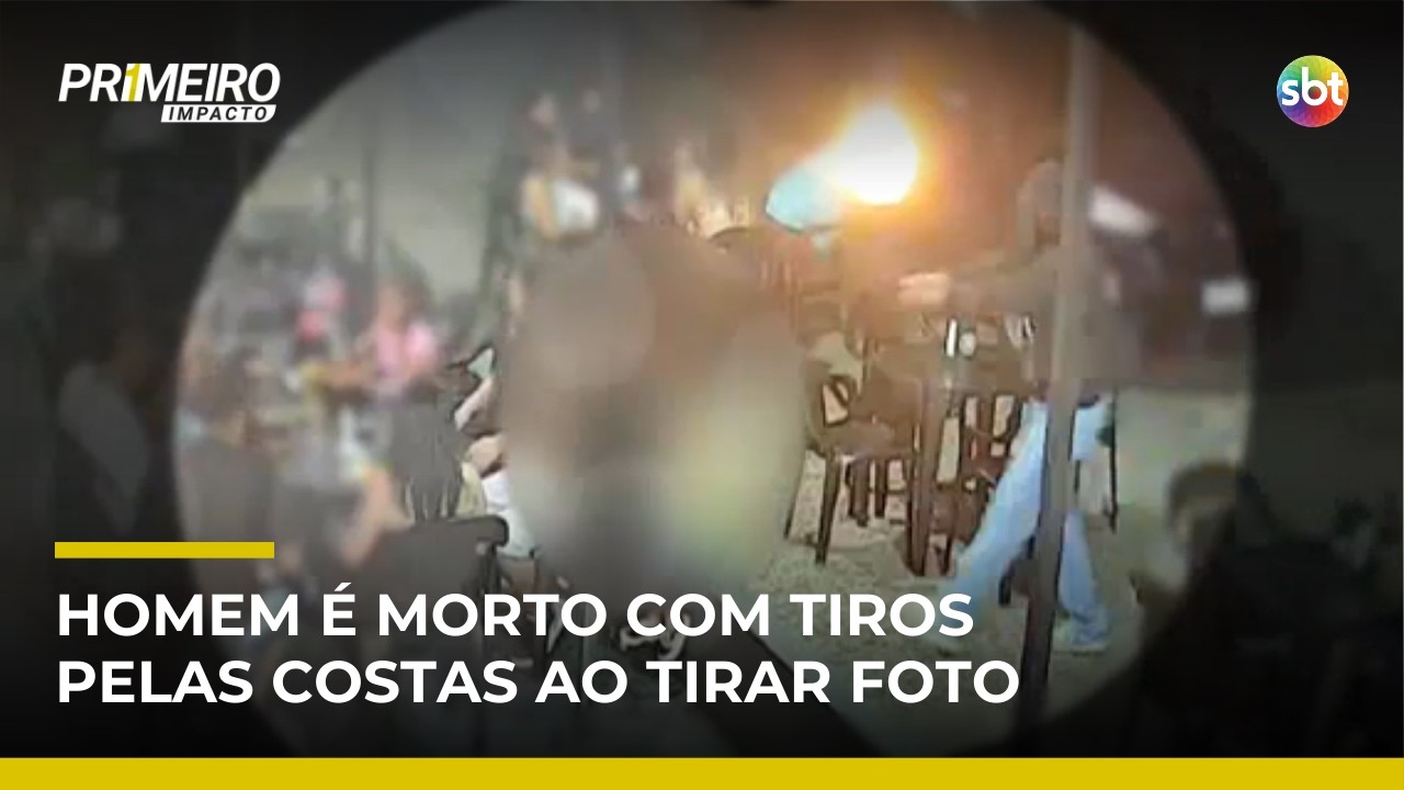 Homem é morto a tiros pelas costas enquanto jantava com familiares | #PrimeiroImpacto