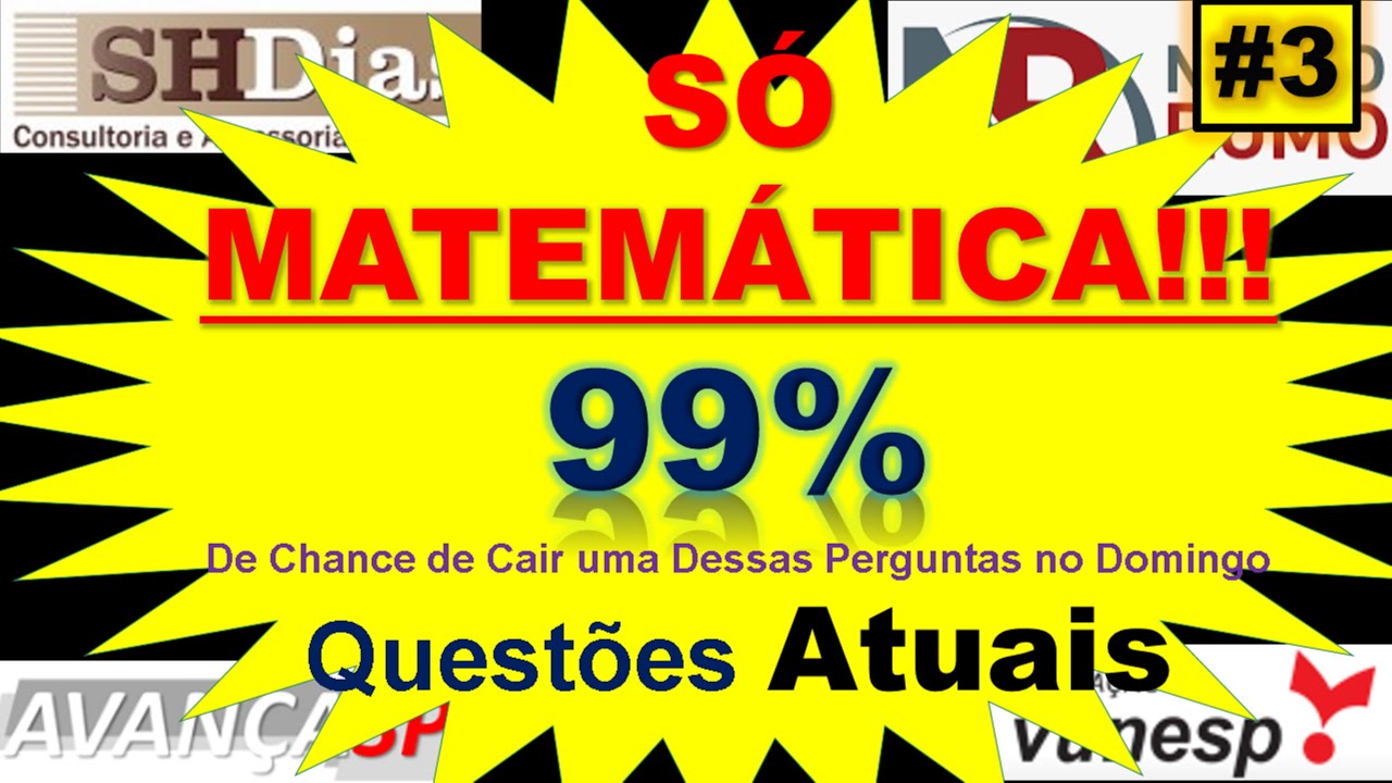 SUPER COMPILADO!!! SÓ MATEMÁTICA-  Essas Questões DEVEM Cair no CONCURSO de Domingo #3