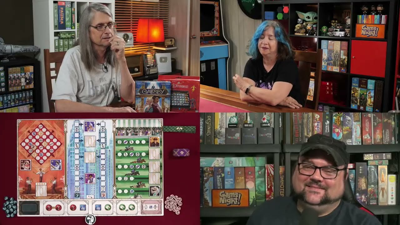 GameNight! LIVE!! | Tonight Gatsby by Bruno Cathala, Catch Up Games & Pandasaurus Games @ 5:30pm PDT
