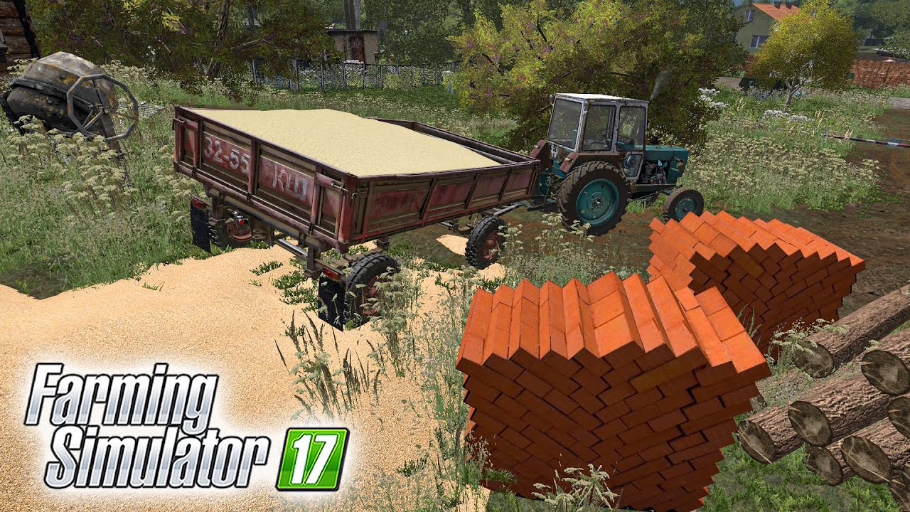 ПОМОГАЮ СОСЕДУ ПОСТРОИТЬ ДОМ! НА ТРАКТОРЕ ПРИВЕЗ ПЕСОК НА СТРОЙКУ! FARMING SIMULATOR 17