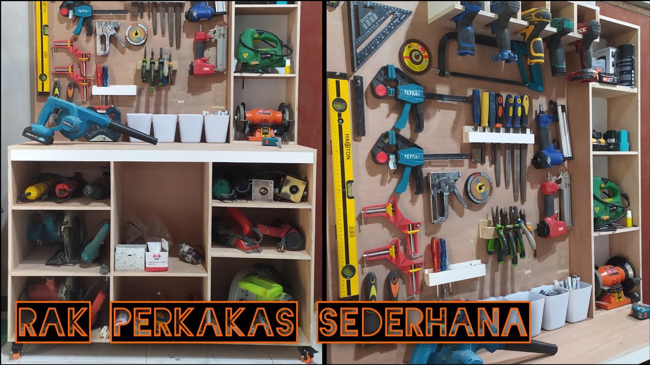 Ternyata begini Membuat rak perkakas /alat tukang hpl