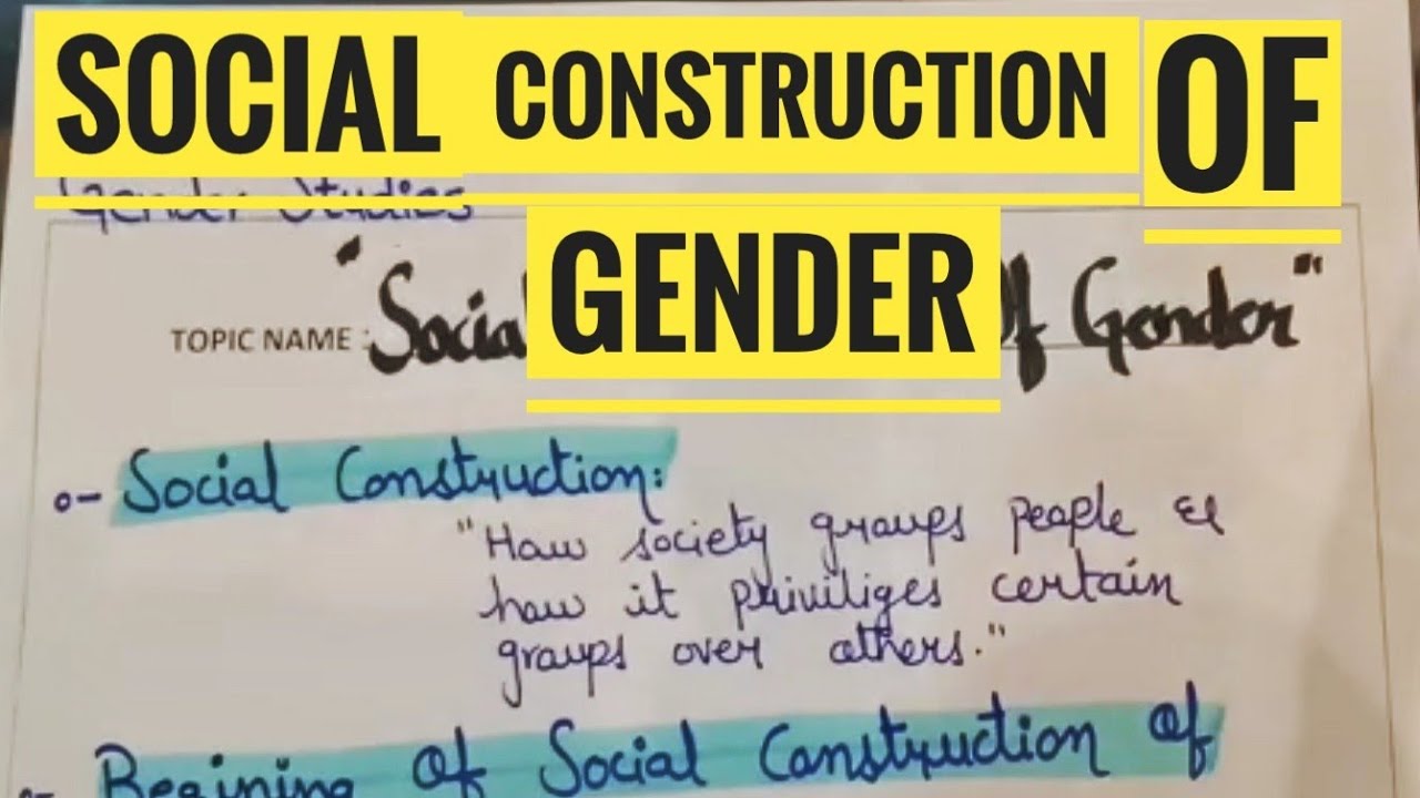 Lec 7| Social Construction of Gender and its beginning | Gender Studies |#css #pms #upsc #exam