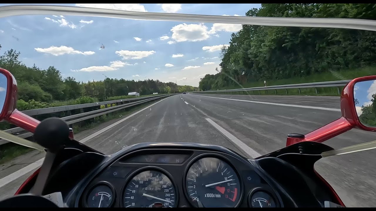 Kawasaki ZZR 1100, ZX 11, German Motorway,  Deutsche Autobahn,  No Limit. Part 2.