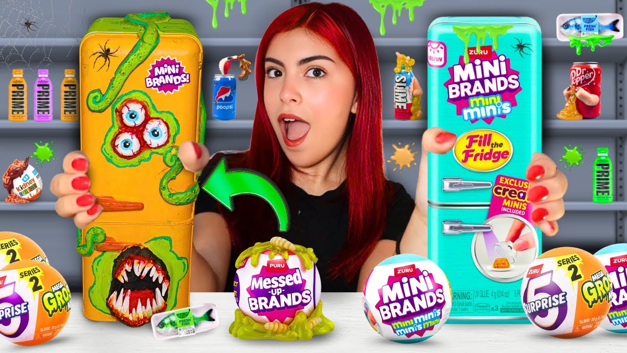 Compré MINIATURAS para mi MINI REFRI ASQUEROSO!🤮🧡Mini Brands