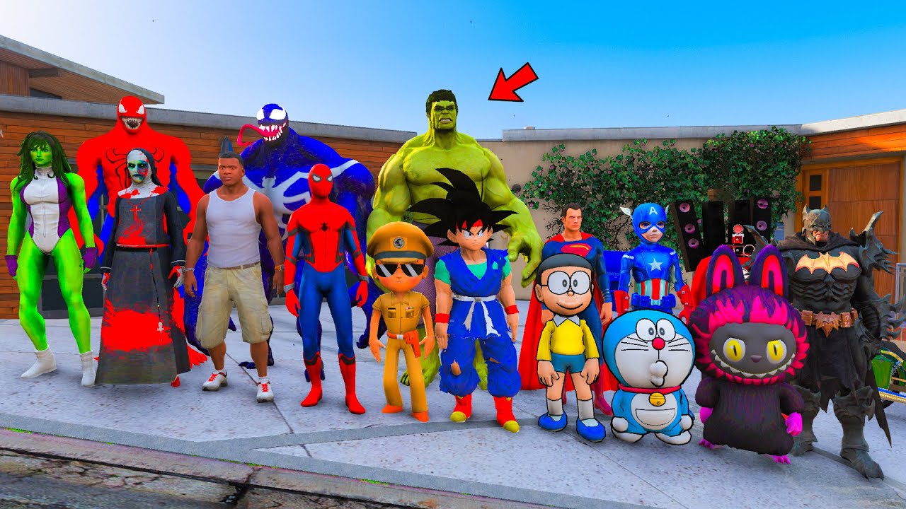 GTA 5 : Franklin Playing Hide And Seek With All Avengers In GTA 5!