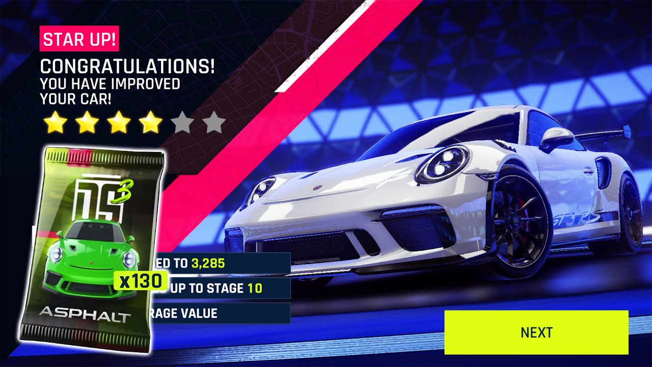 ASPHALT 9 | Opening 130 Porsche 911 GT3 RS packs & Test Drive