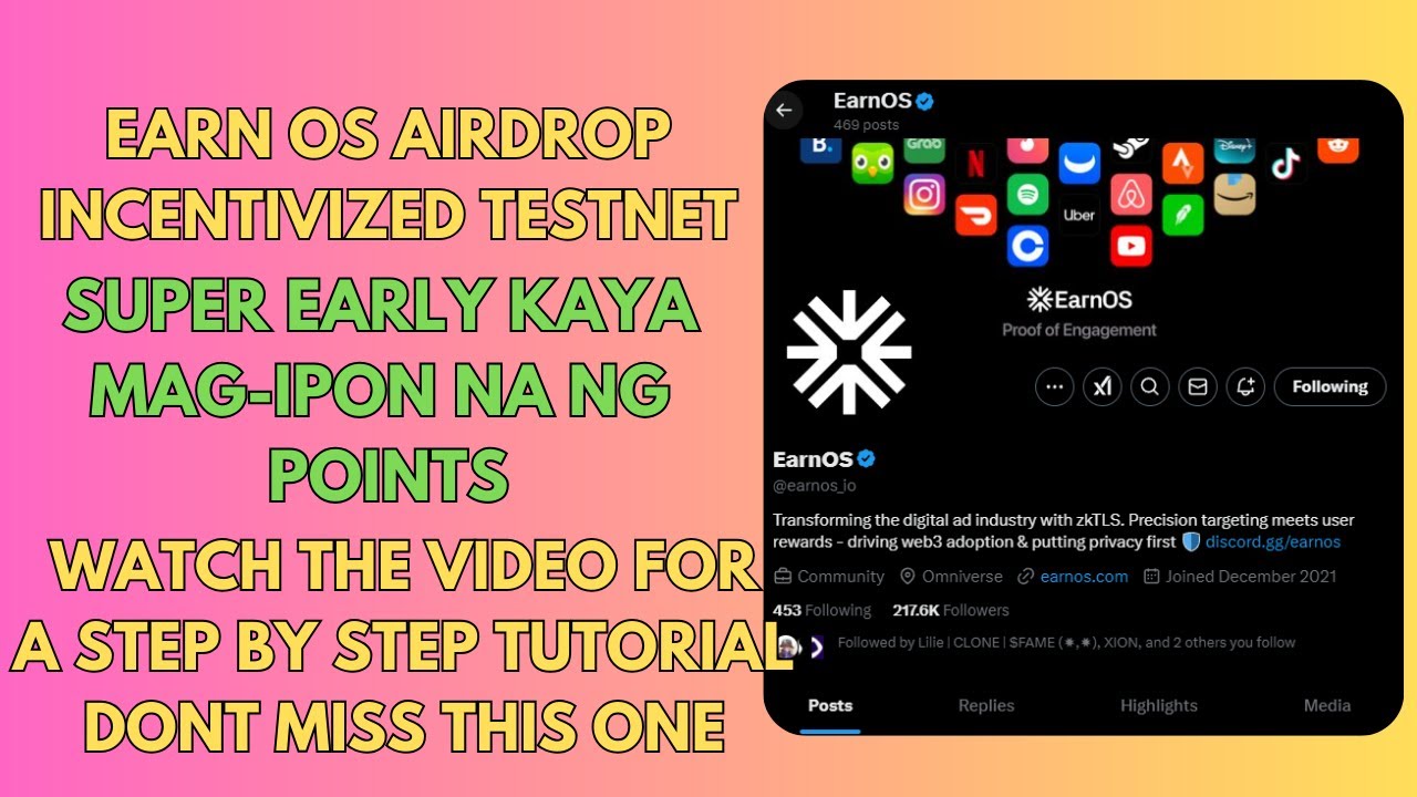 EARN OS AIRDROP | COMPLETE TASK FOR POINTS | MONETIZED YOUR EMAIL WITH THIS AIRDROP