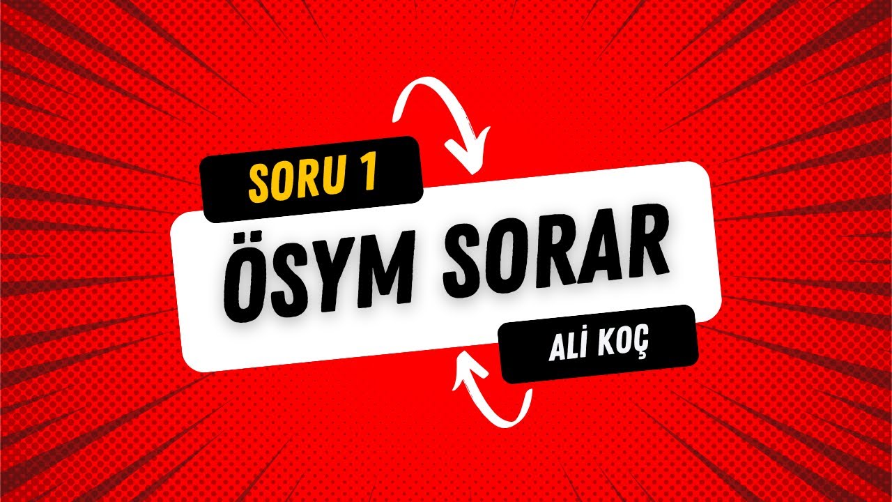 2026 KPSS - Soru 1 - Ali KOÇ