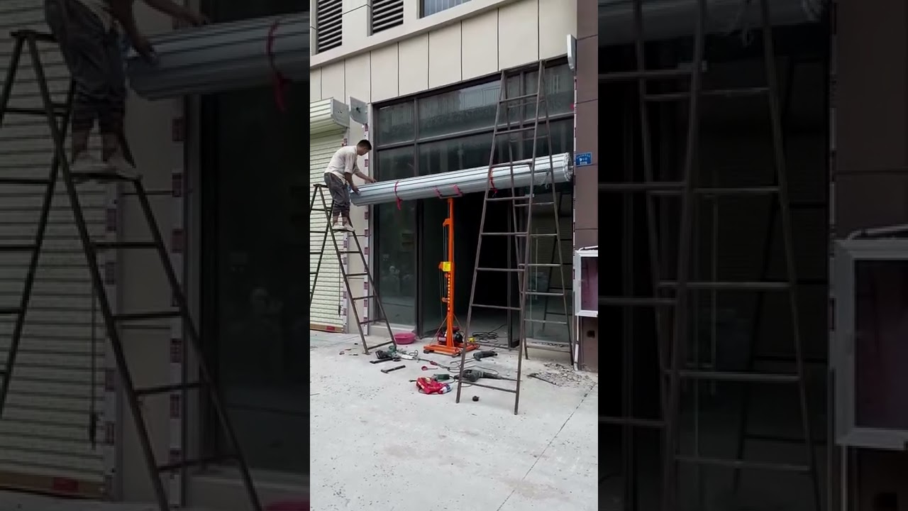 Install the roller shutter door artifact, how to do it easily, 4 meters wide and 45 meters high