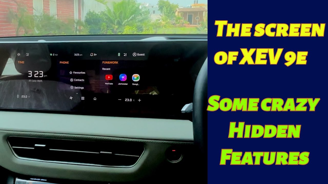 Screen Review of XEV 9E | The Car-e-taker | #mahindraxev9e #mahindra #electric #car #viral 