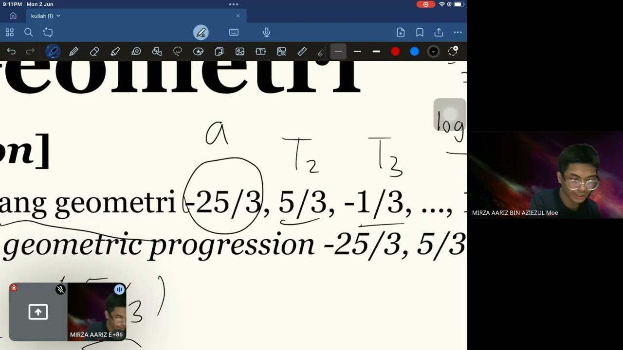 Form 4 Matematik Tambahan KSSM : Janjang Geometri