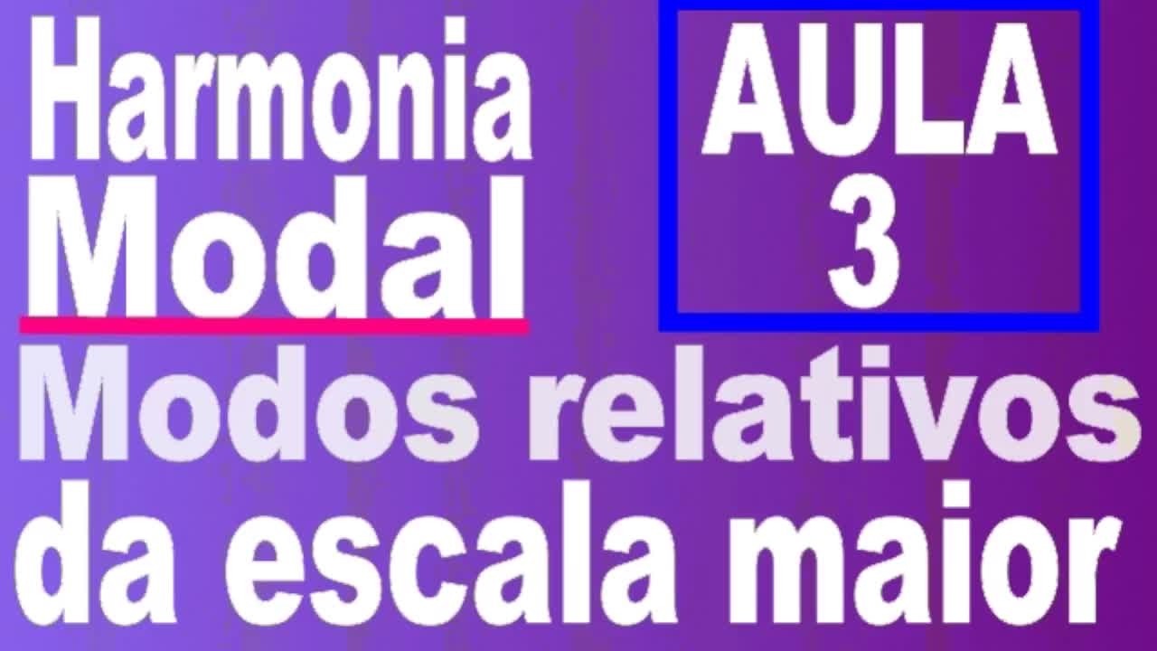 3. Modos relativos da escala maior