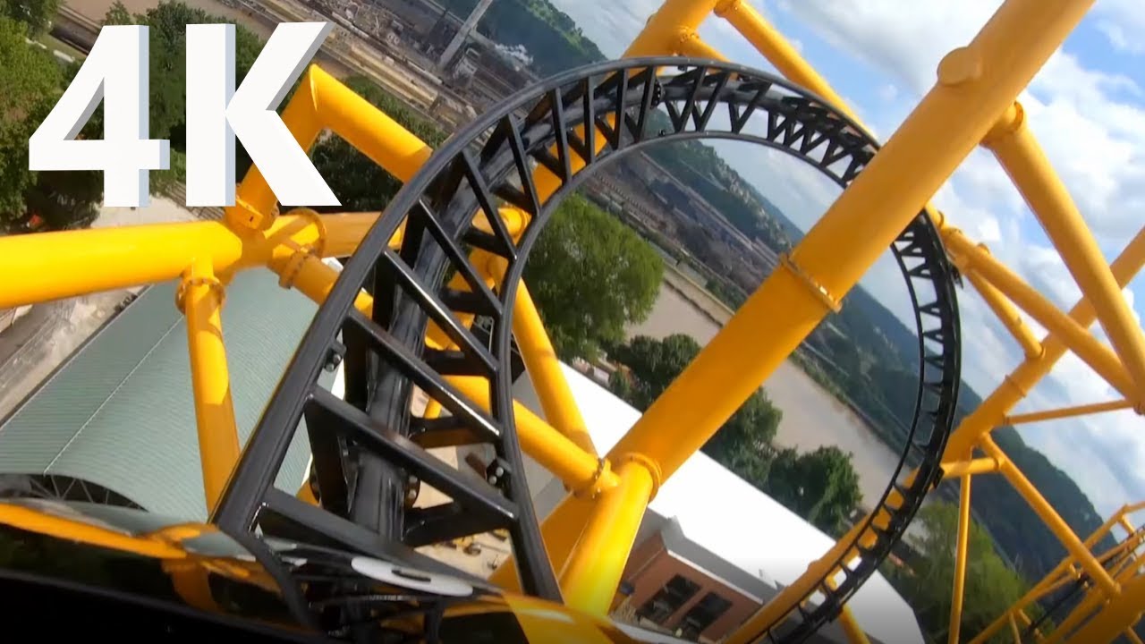 Steel Curtain POV, 4K - Kennywood - Pittsburgh, PA - Front On Ride + Rider View