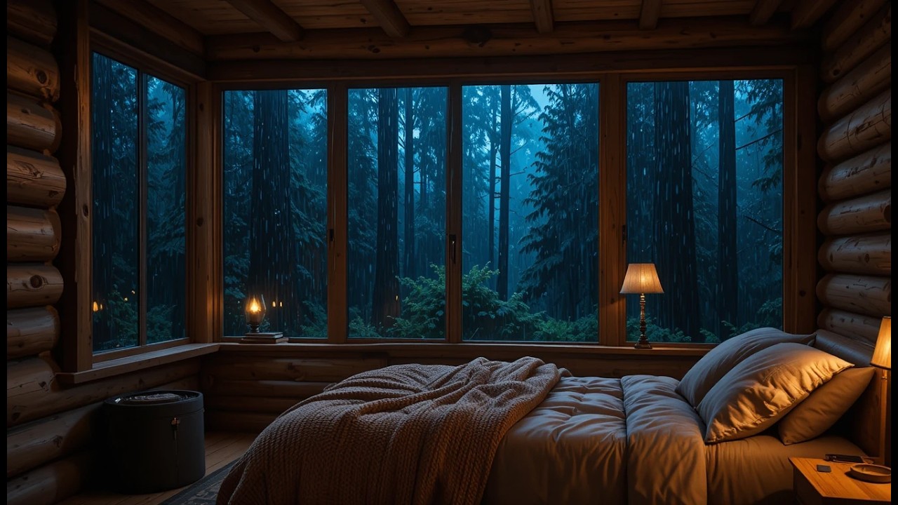 Goodbye Insomnia with Heavy Rain & Thunder | Deep Sleep Storm Sounds