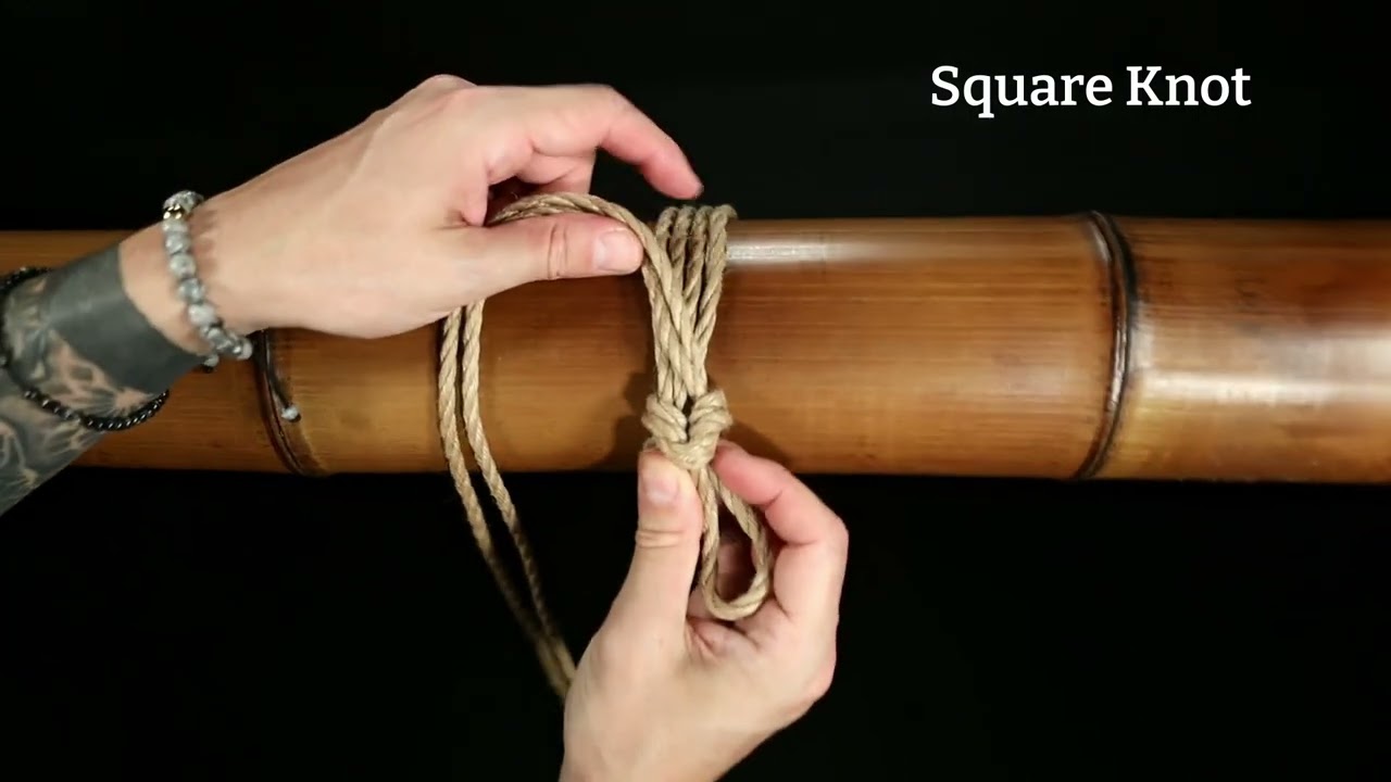How to Tie the Square Knot | Simple Shibari Rope Bondage Tutorial