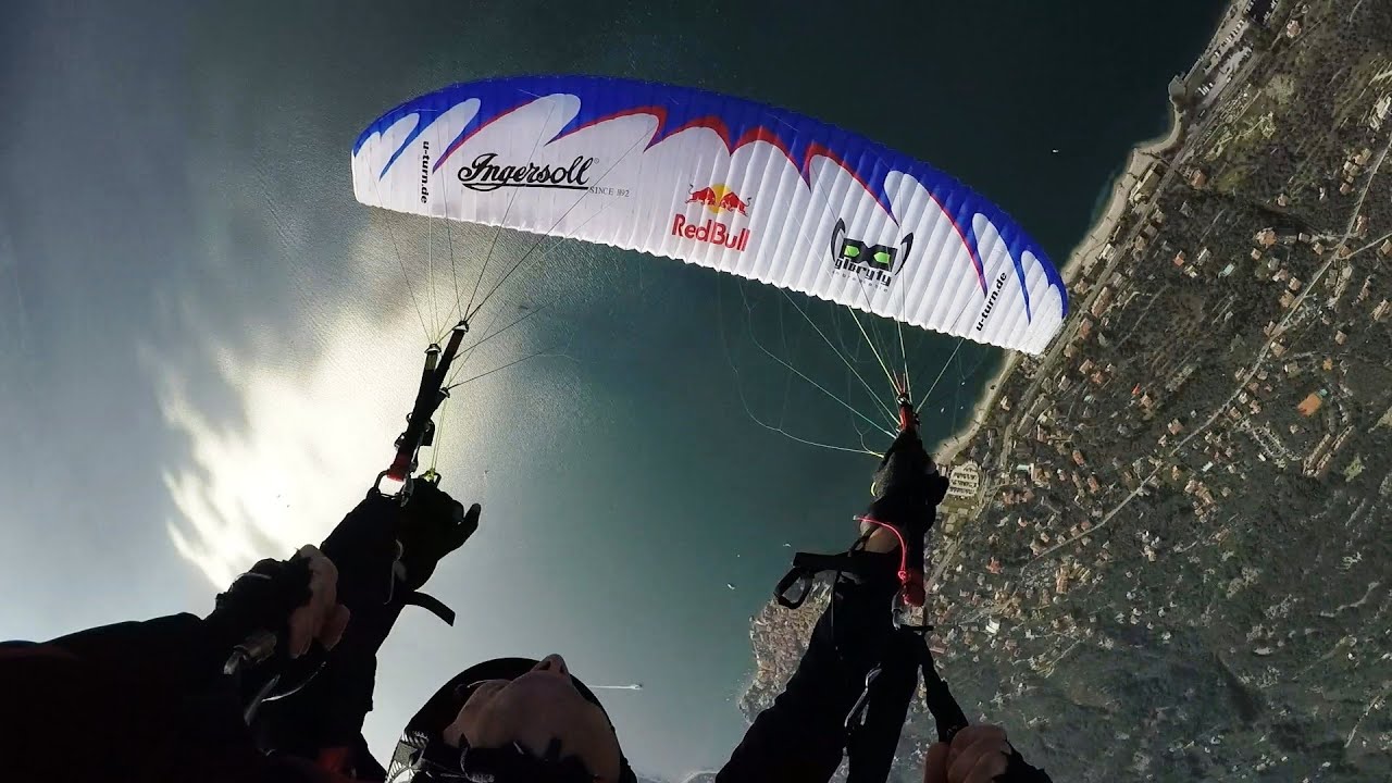Pal Takats tandem rhythmic SAT to Infinity Tumbling - Acro paragliding - Lake Garda, Italy.