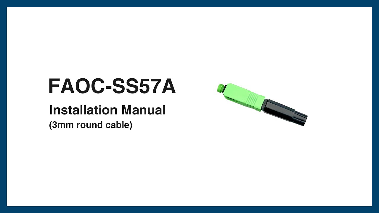 [EN] Fiber Optic Connector FAOC SC Connector (3mm round cable)