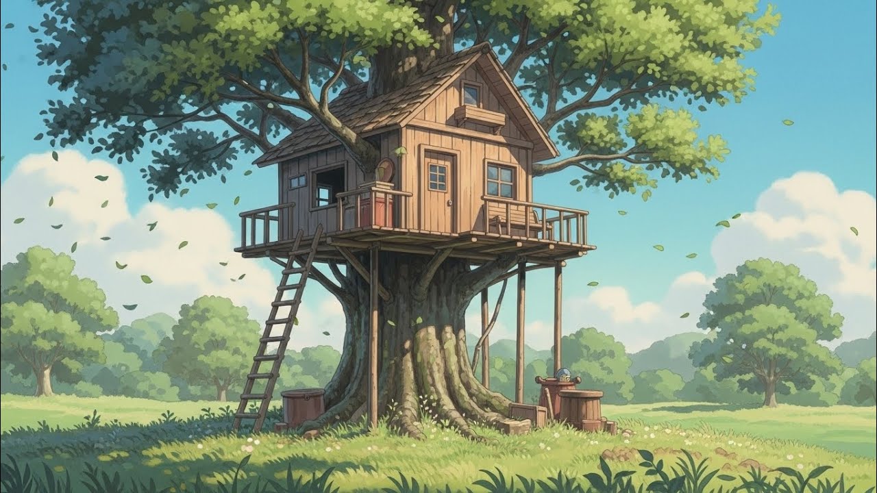 Rainy Treehouse Iftar | Ghibli-Inspired Ramadan Family Moment