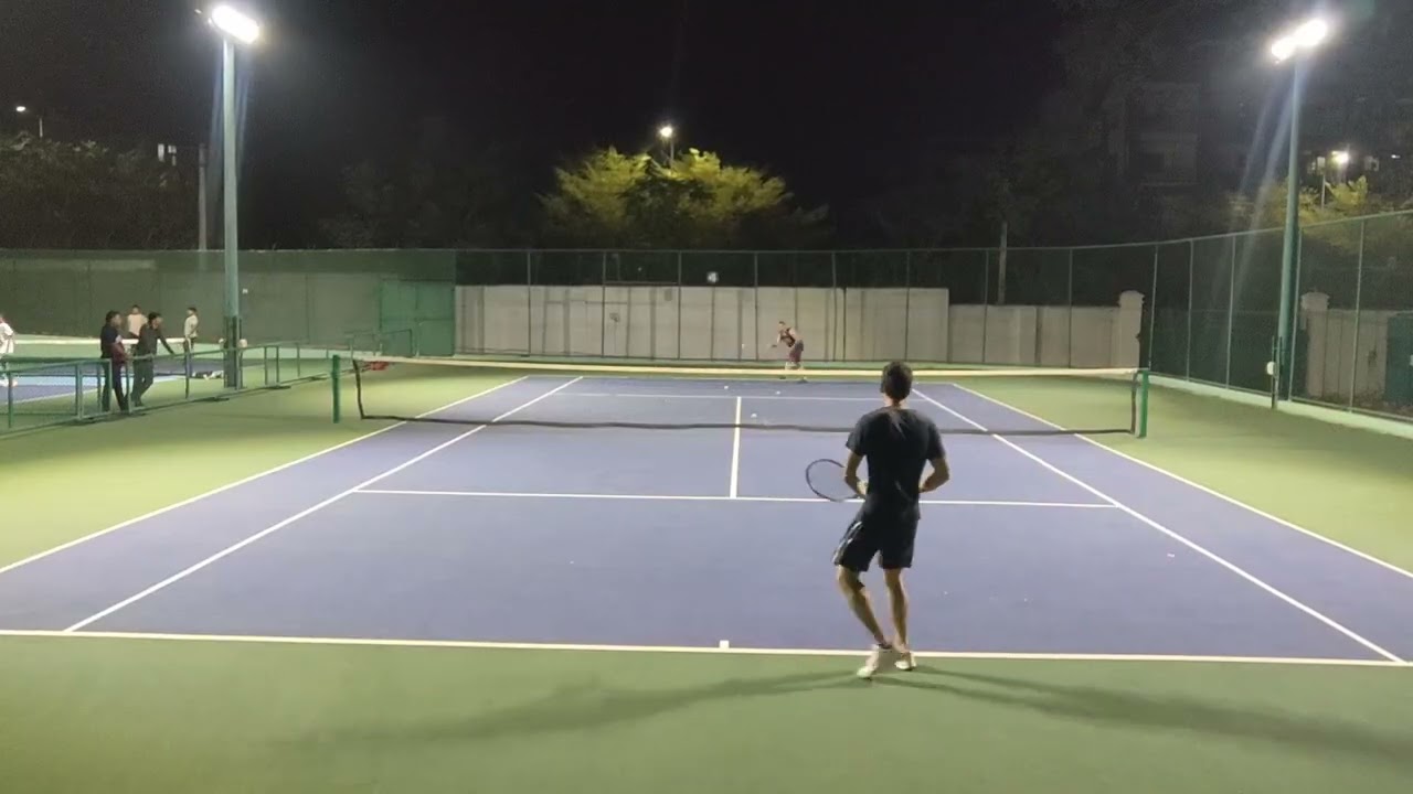 21st Feb tennis game. spectators amazed