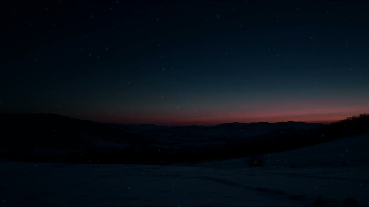 late sunset in a dark winter night (sleep mix)