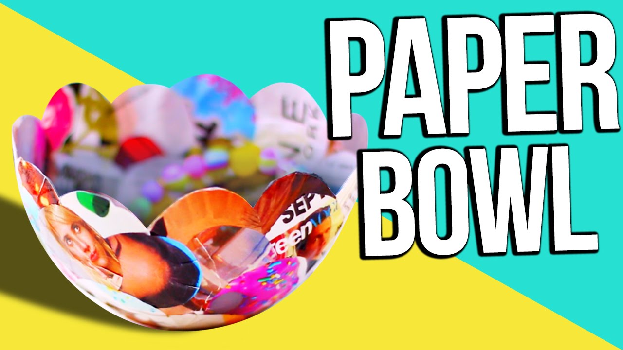 HOW TO MAKE PAPER BOWLS ♥ Re-Use OLD Magazines!