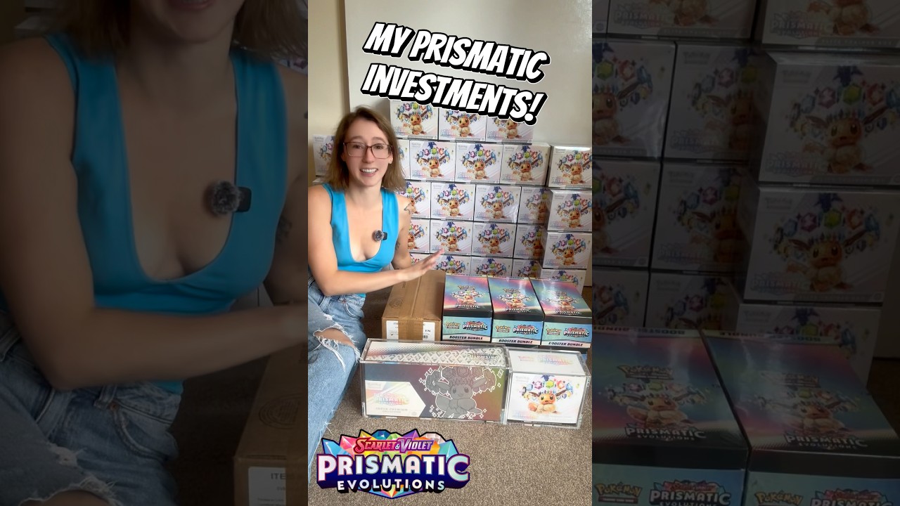 My sealed Prismatic Evolutions stash! | Pokemon collecting and investing 🔥#pokemon #pokemoncards