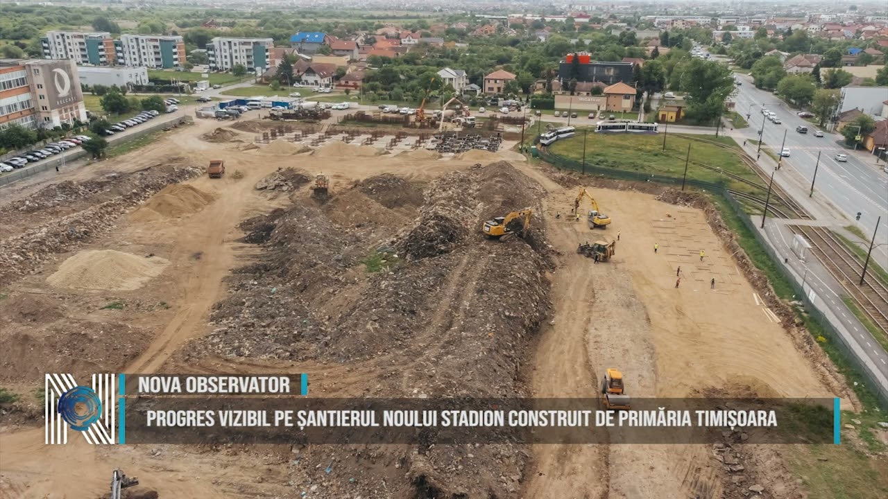 Progres vizibil pe șantierul noului stadion construit de Primăria Timișoara