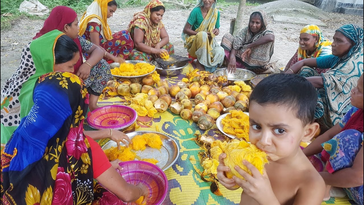 Traditional Cake Of Toddy Palm Fruit For Whole Village Peoples - Tasty Village Cake Making By Women