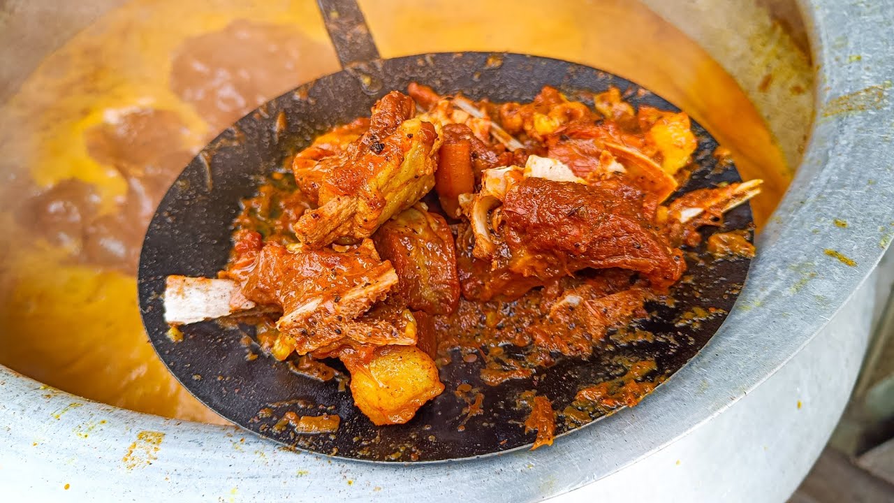 Riyazi Mutton Curry Cooked In Mutton Fat 🤤🍖| Roasted Cart 2.0 😋🍲| Indian Street Food
