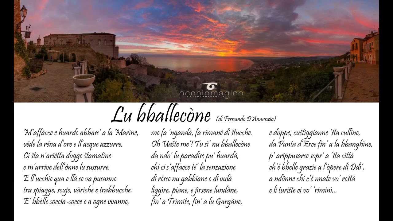 Lu bballecòne - di Fernando D'Annunzio - Vasto in poesia (dialetto abruzzese)