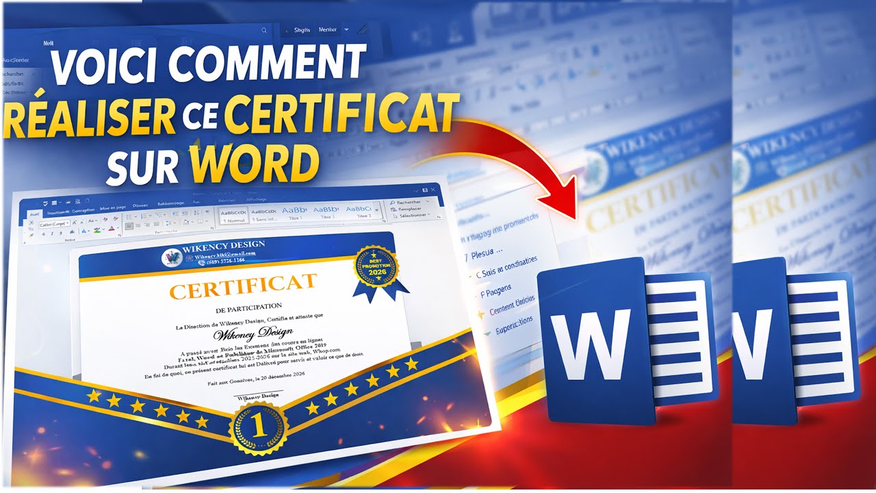 Voici comment réaliser ce certificat sur Word