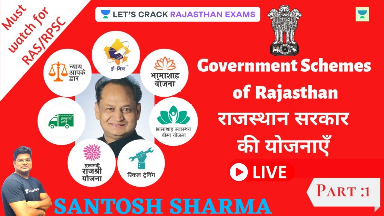 Rajasthan Schemes | Strategy Session | RPSC/RAS 2021 | Santosh Sharma