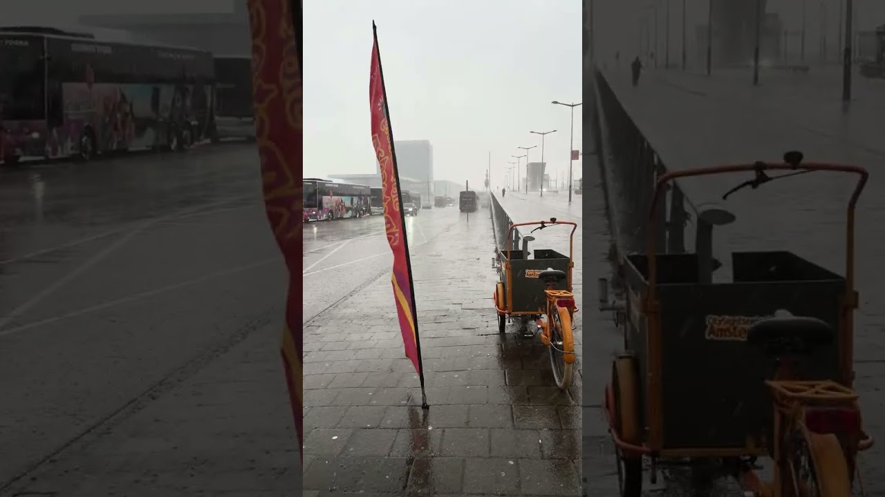 Update about us. Heavy rain and hail in Amsterdam 