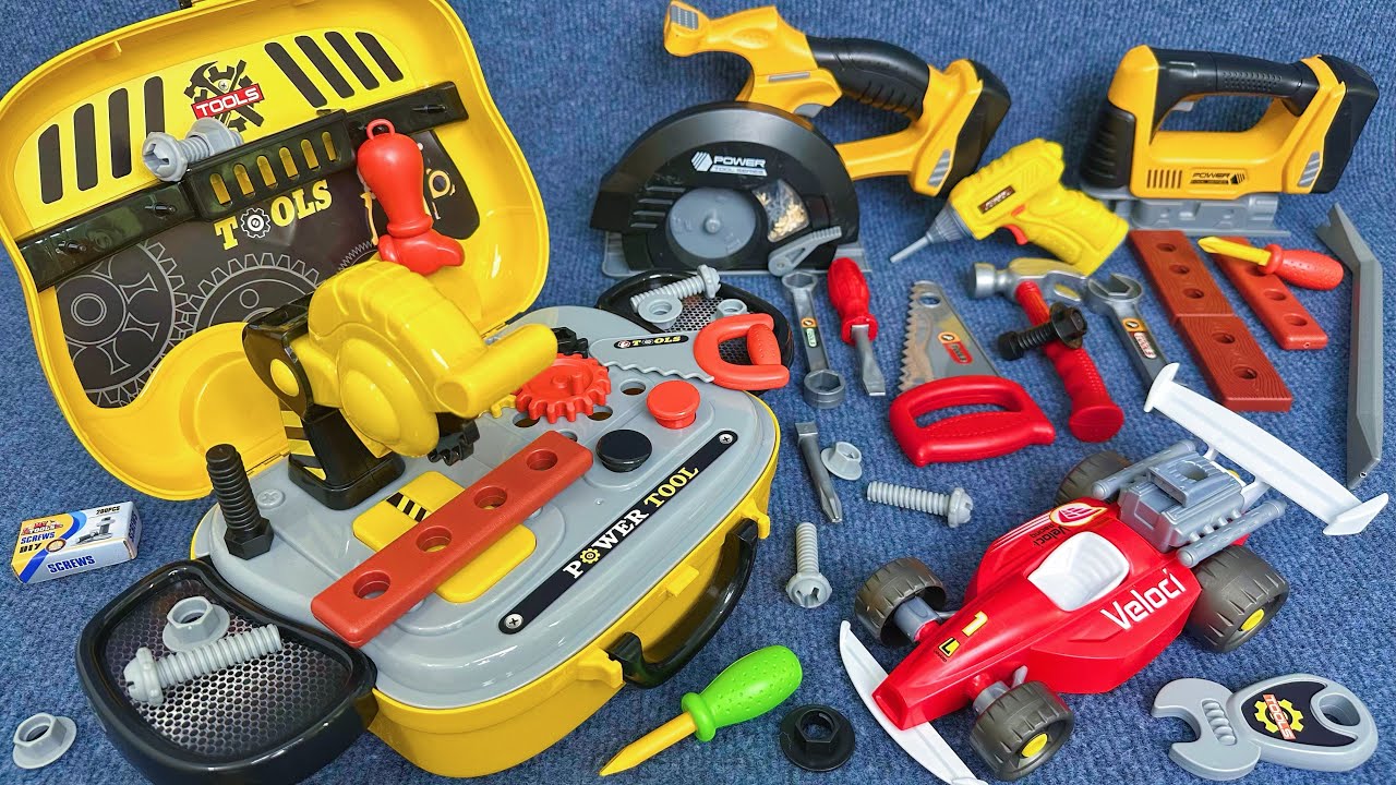 16 Minute Satisfying Unboxing Building Repairman Chainsaw Power tools Playset ASMR | Toy Review