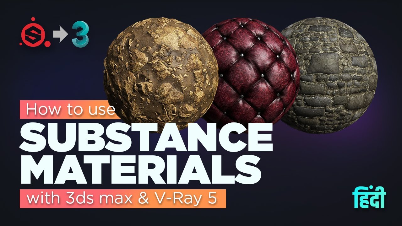 How to use Substance Materials with 3Ds Max & VRay 5 | Hindi | 2021