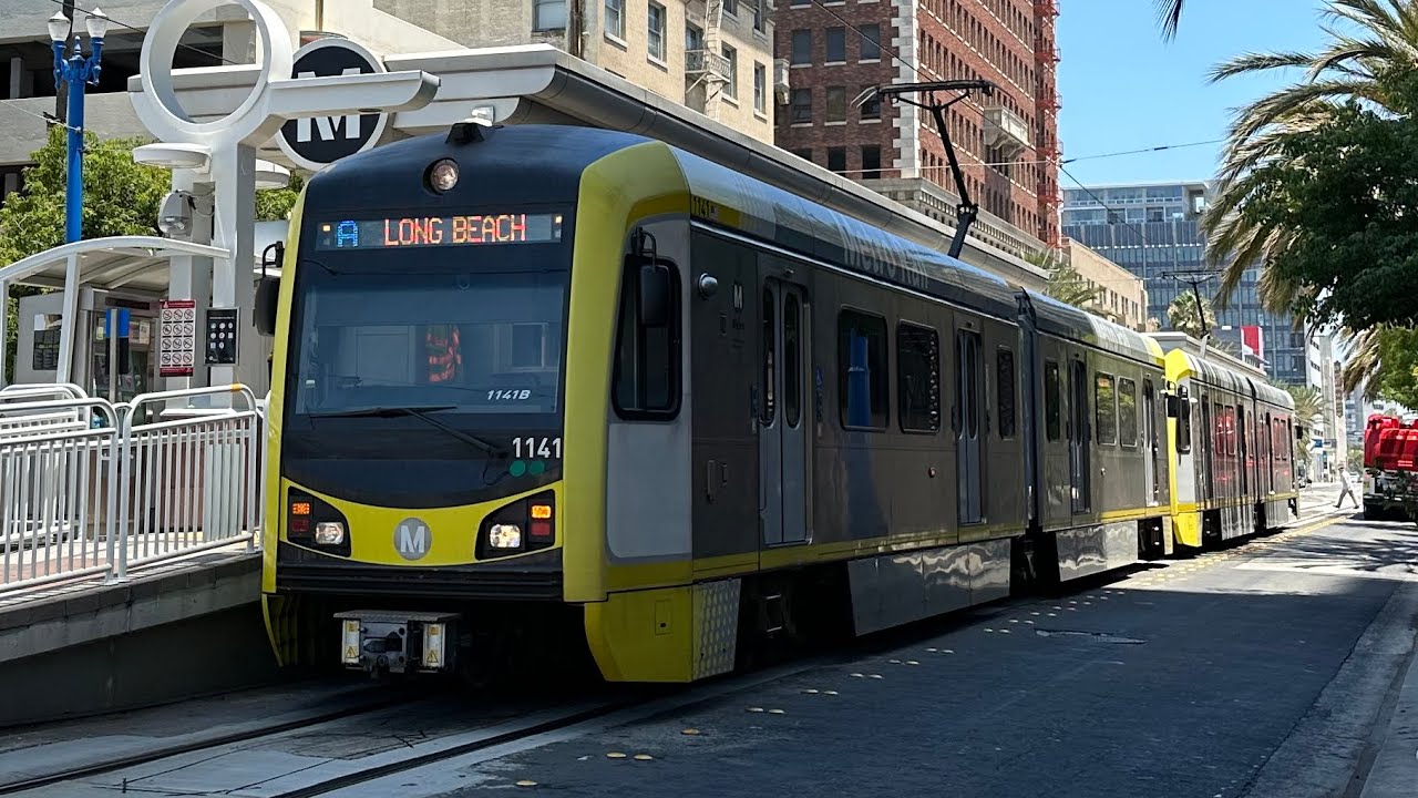 Los Angeles Metro Trains in Long Beach (A Line Compilation)