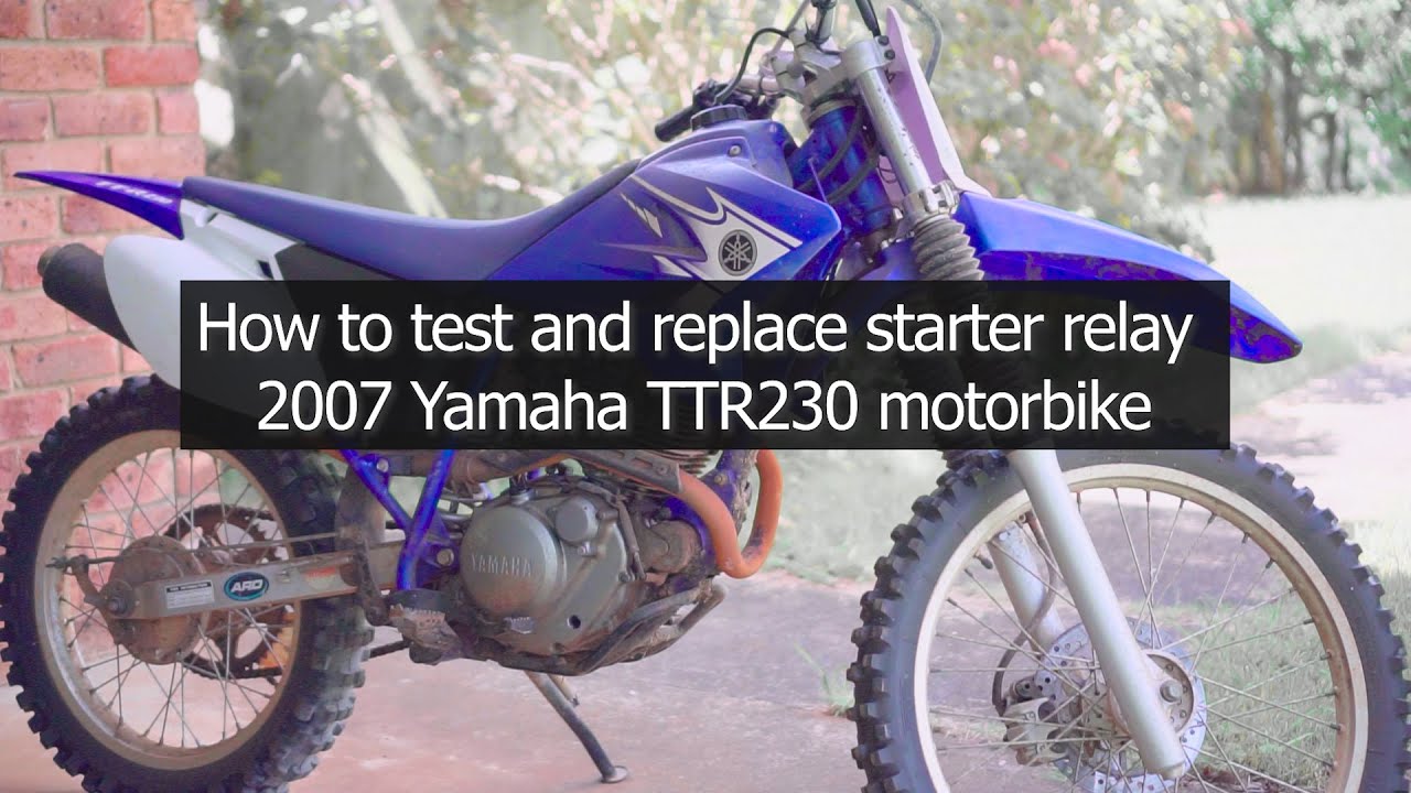 Как проверить и заменить реле стартера на мотоцикле Yamaha TTR230