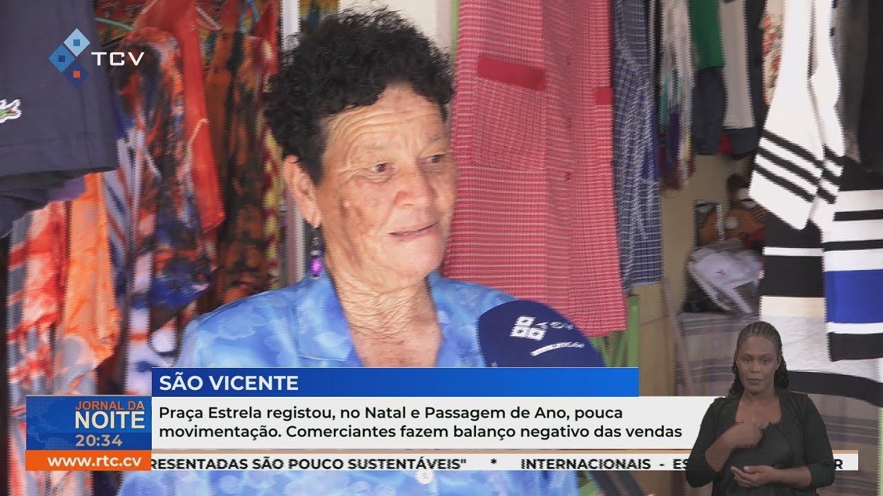 Praça Estrela com fraca afluência; comerciantes com vendas em baixa