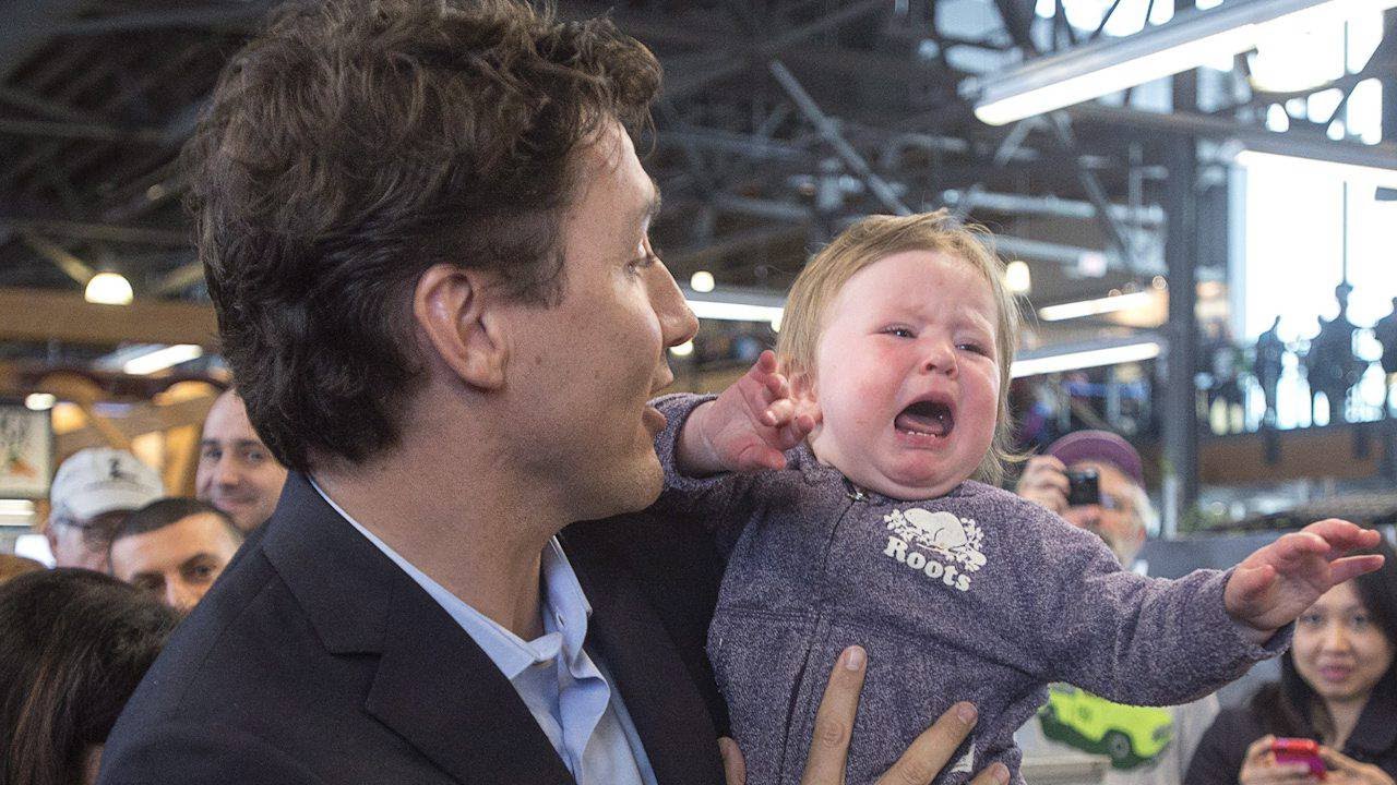 Justin Trudeau mobbed by locals at farmers market