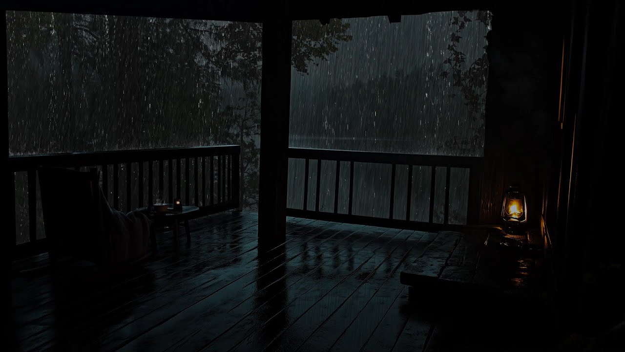 Rainfall and Whispering Wind 🌧️ Soothing Background Noise for Sleep | Whispering Rain
