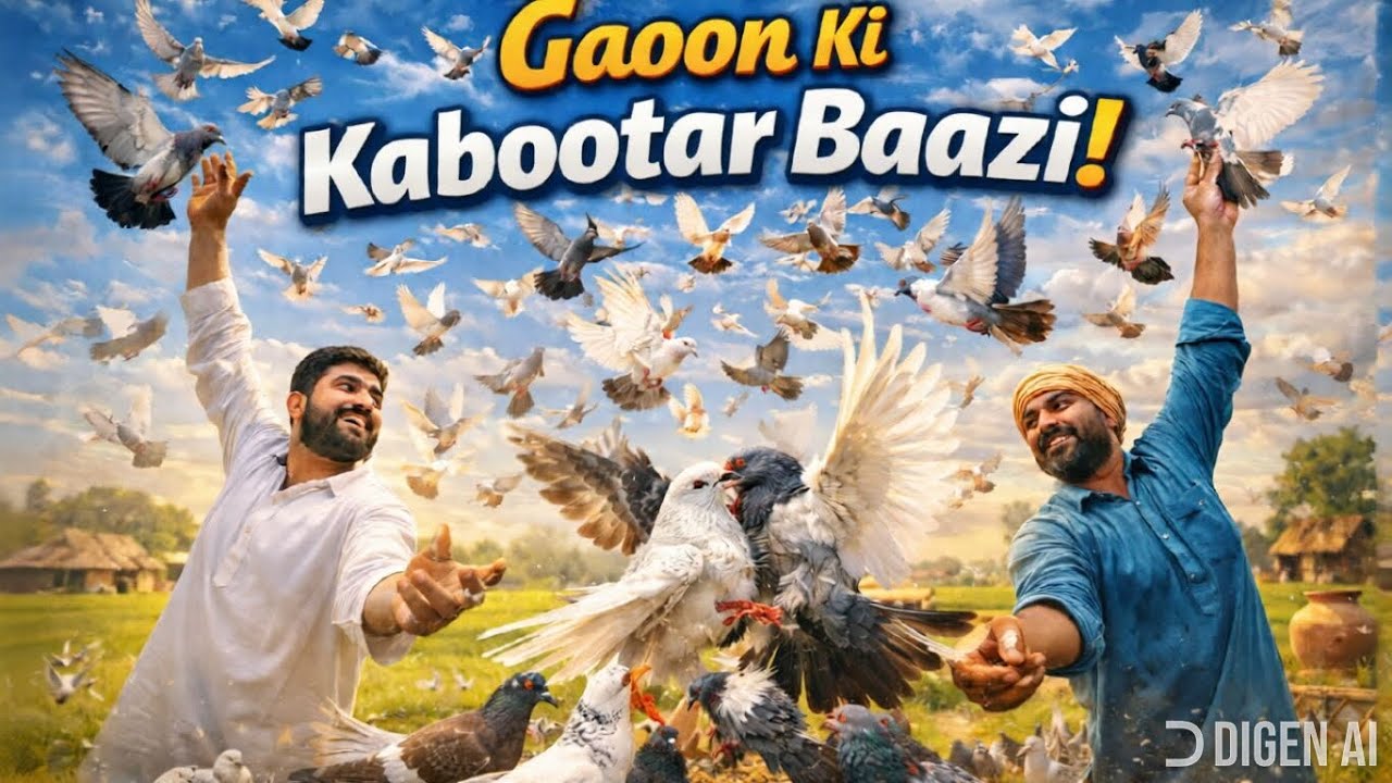 “Gaoon Ke Kabootar | Beautiful Pigeons Flying & Fighting in Fields”