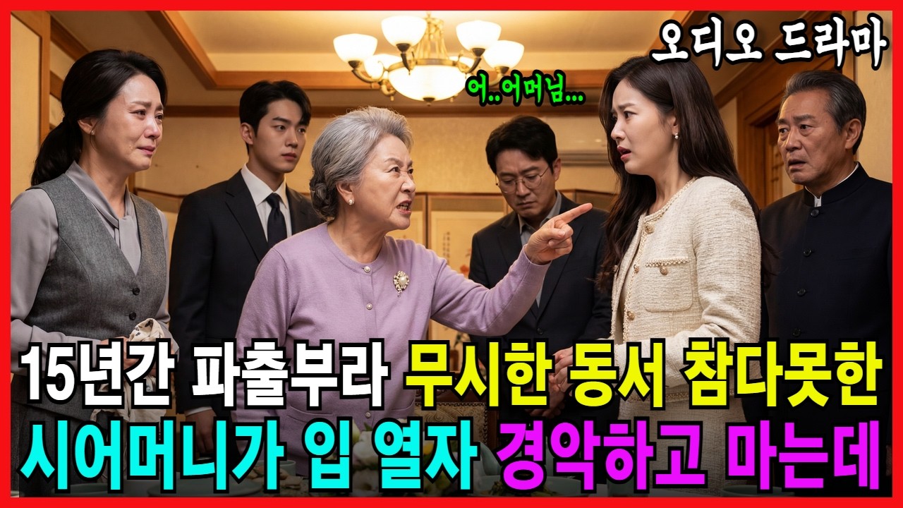 15년간 파출부라 무시한 동서 참다못한 시모가 입 열자 경악하고 마는데 [ 오디오드라마 노후사연 감동사연 시니어사연 오디오북 사연라디오 인생사연 ]