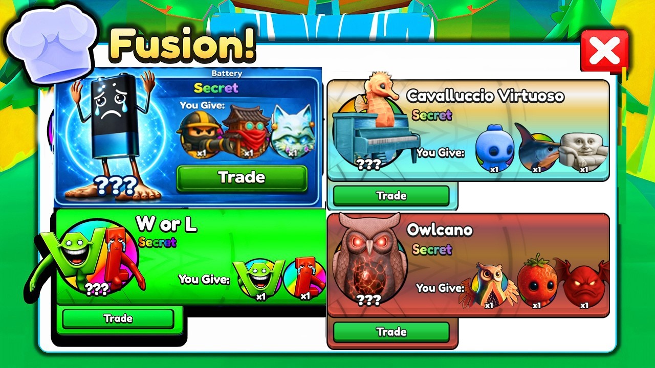 Crafting EVERY NEW FUSION SECRET in Brainrot Evolution!