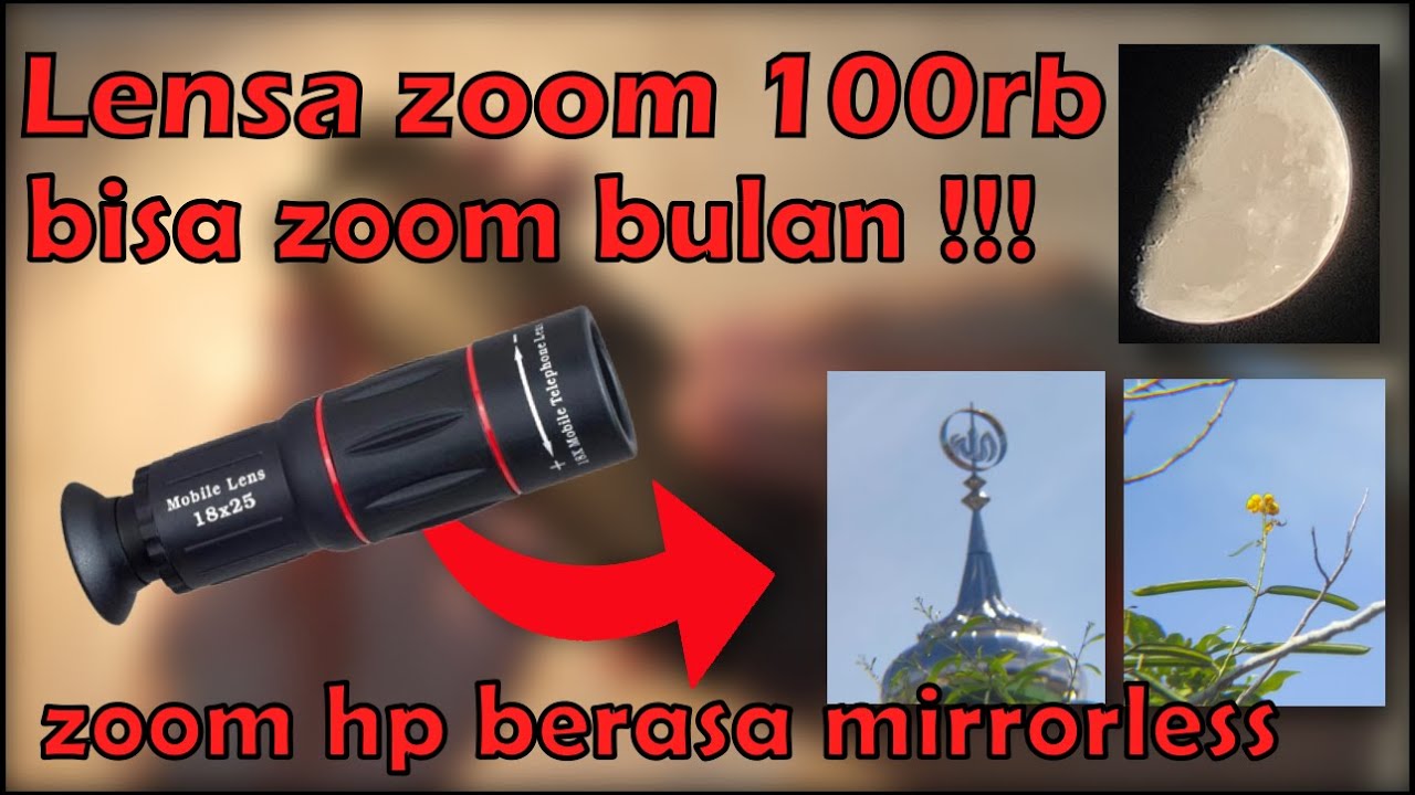Hanya dengan lensa 100rb bisa zoom bulan ?! - Review lensa apexel 18x zoom