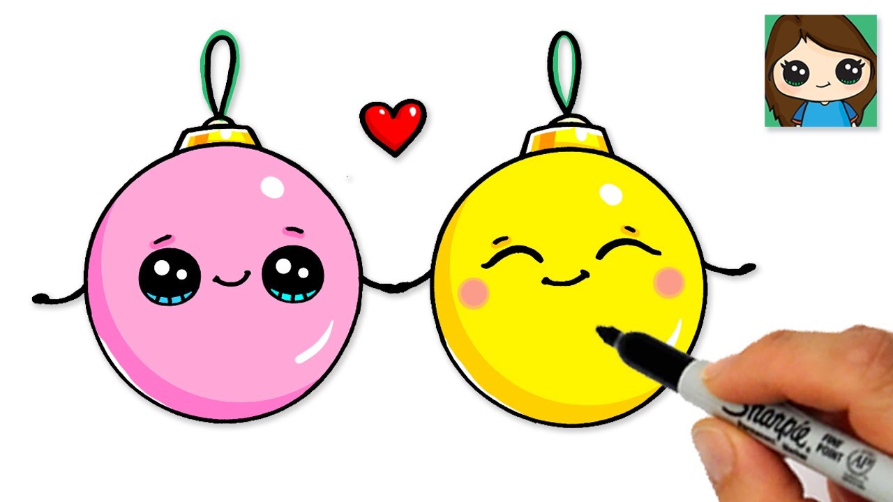 How to Draw Christmas Ornaments Easy Cute Pun Art